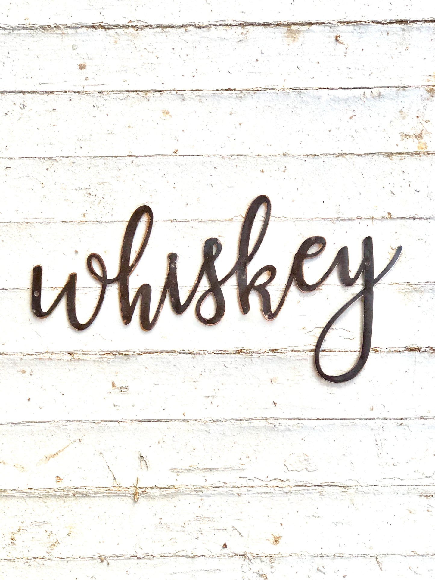 WHISKEY Script Metal Word Wall Expressions