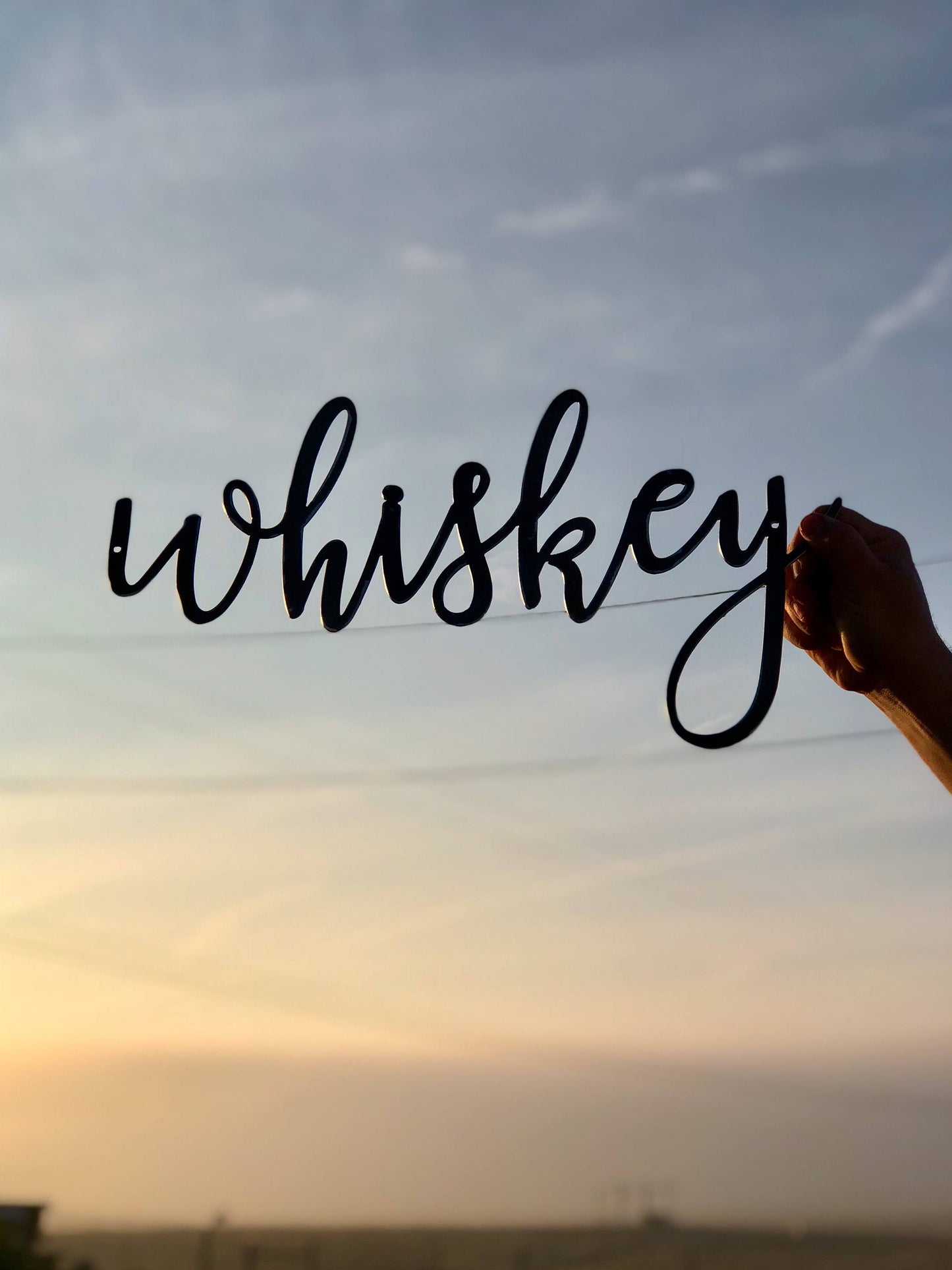 WHISKEY Script Metal Word Wall Expressions