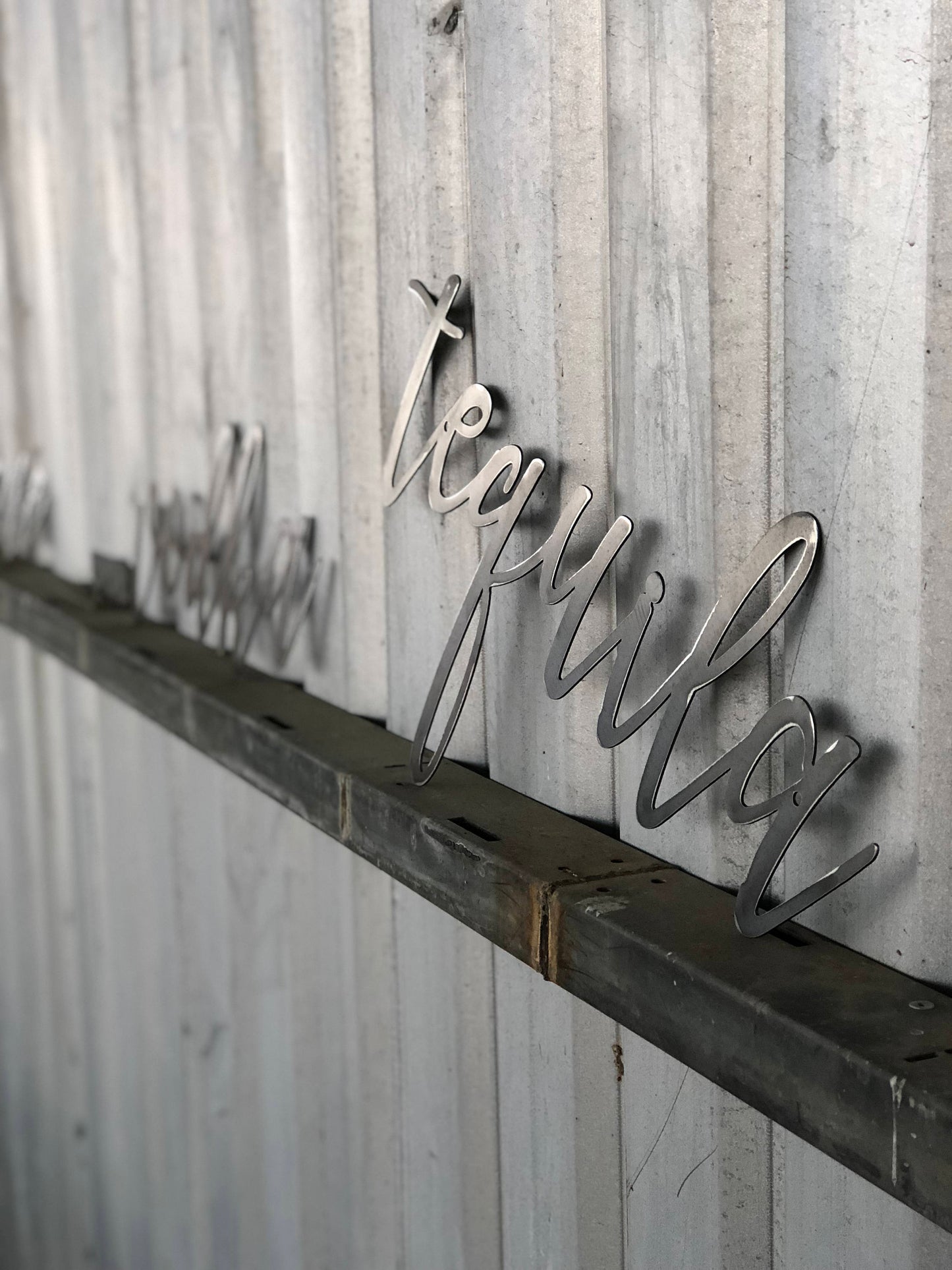 TEQUILA Script Metal Word Wall Expressions