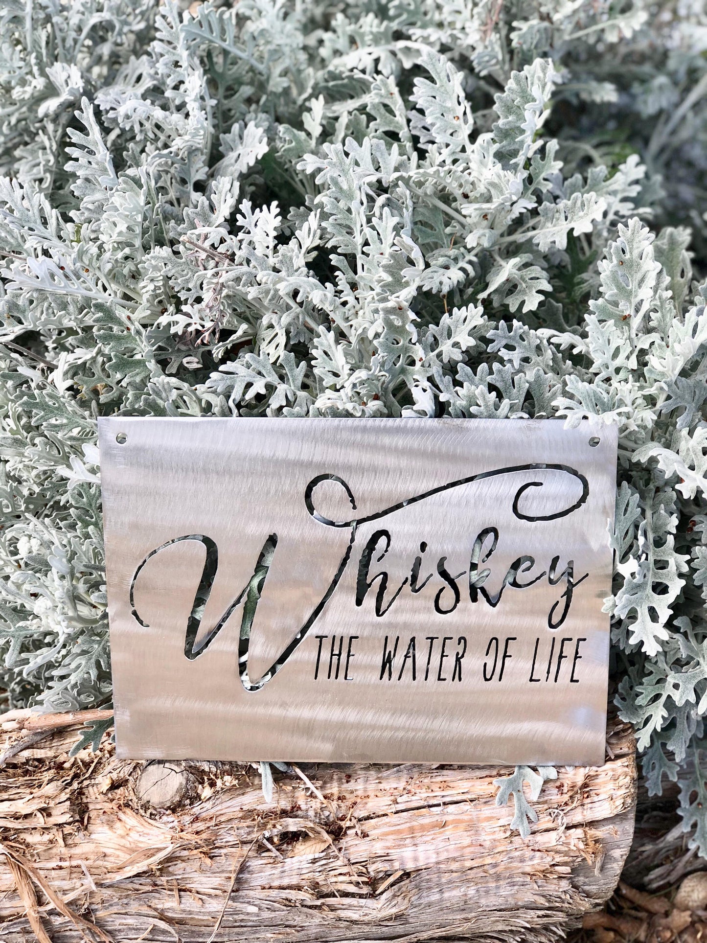 Whiskey the Water of Life Small Rectangular Metal Sign