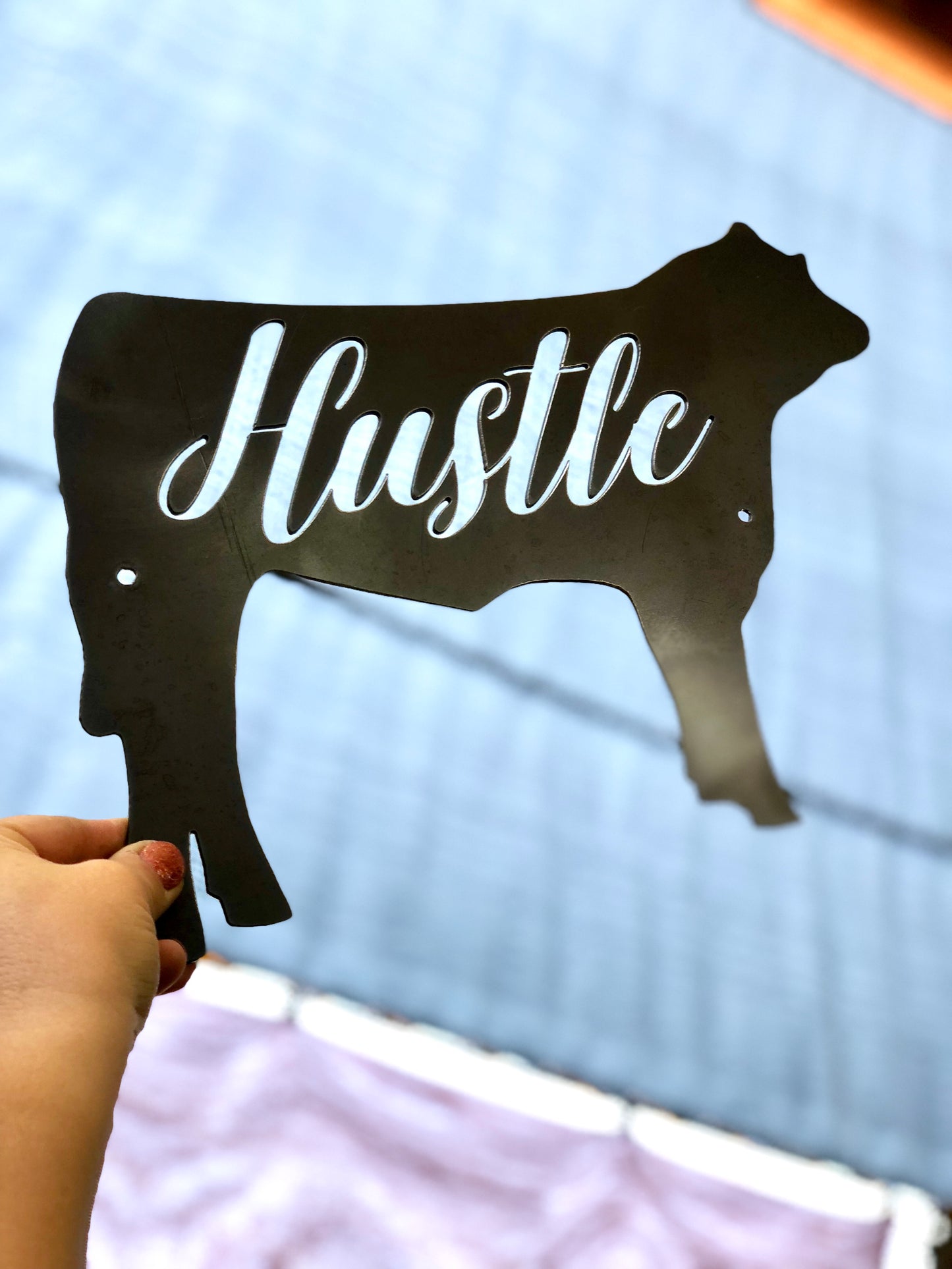“Hustle” Show Animal Metal Sign