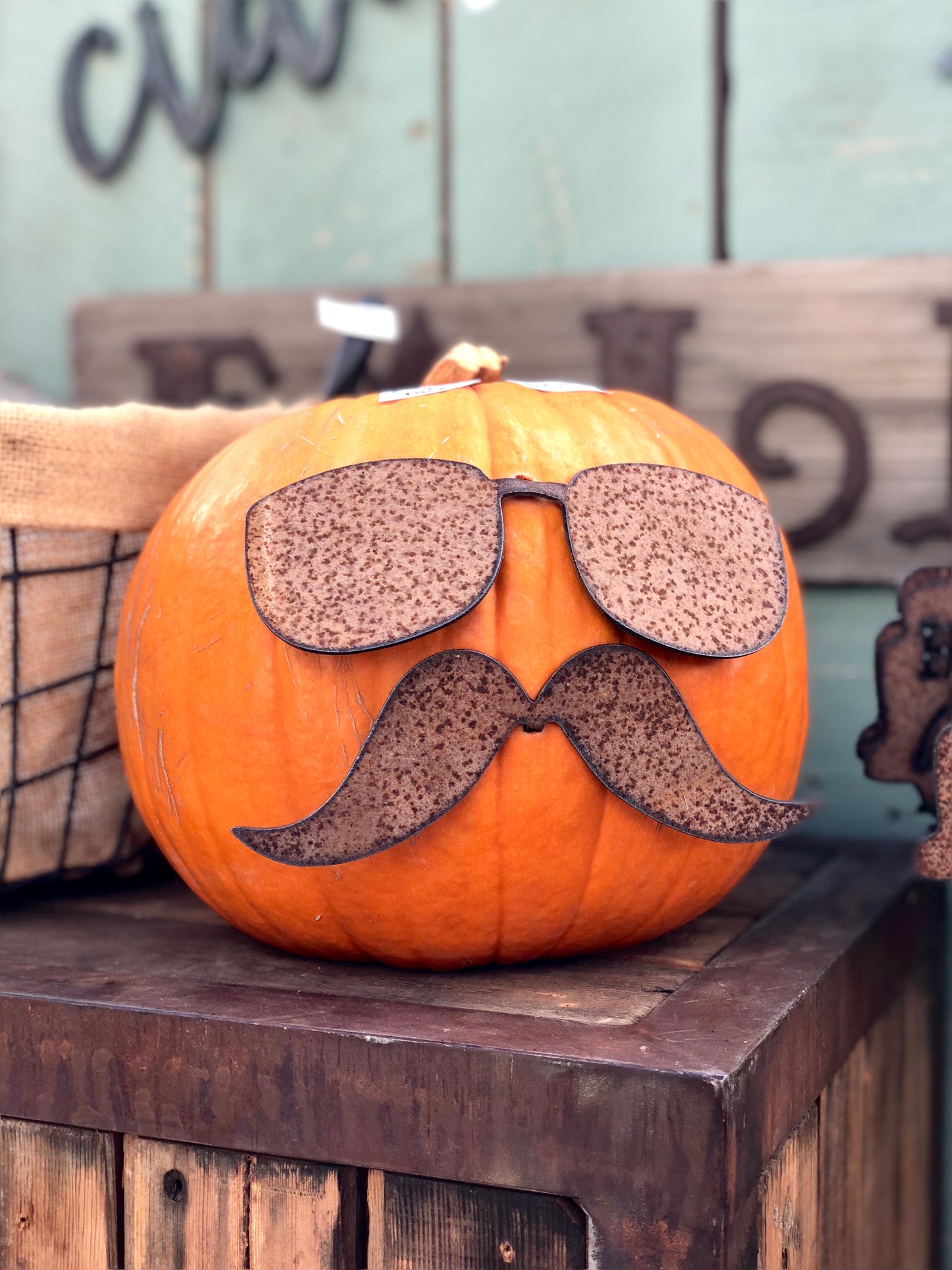 Pumpkin Glasses and Mustache Pieces