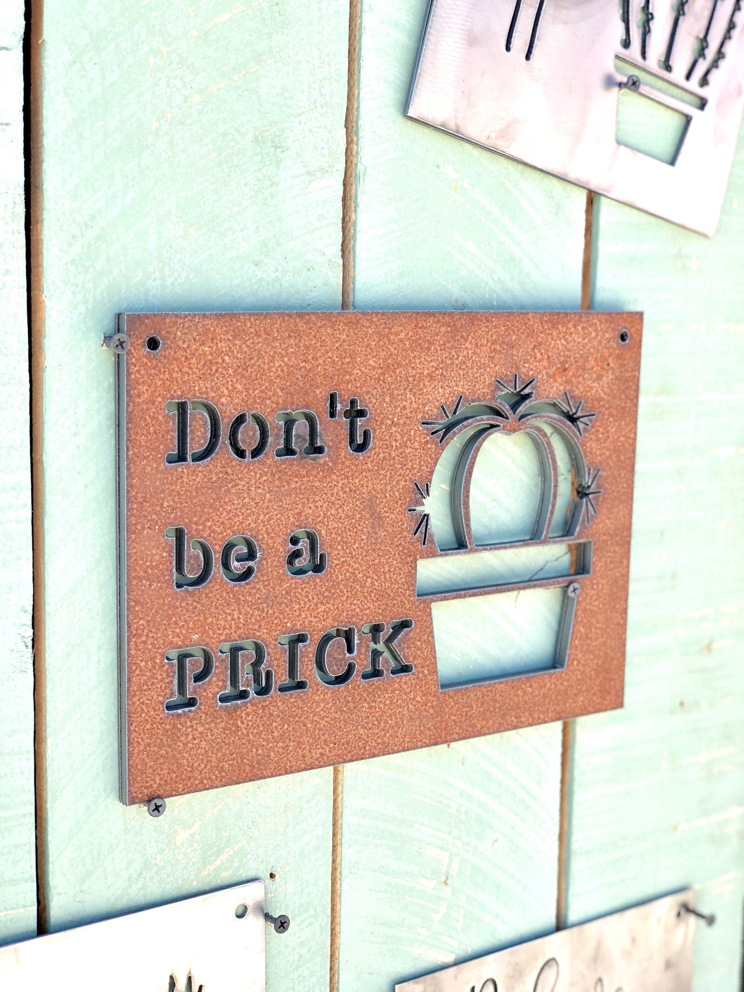 Don’t Be a Prick succulent Metal Sign