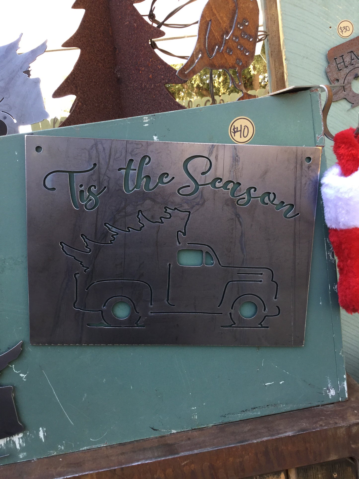 ‘‘tis the season" Truck Rectangular Metal Sign