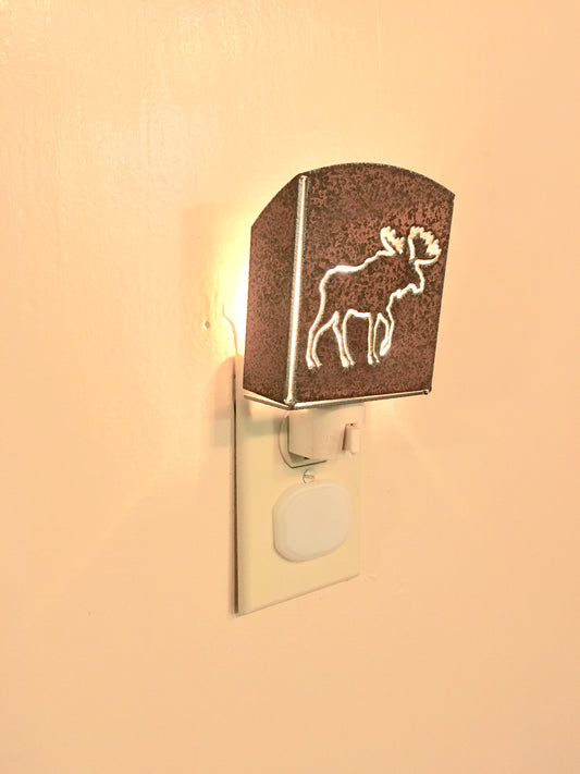 Custom Metal Night Light - Moose