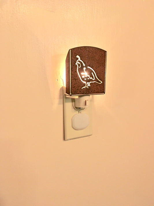 Custom Metal Night Light - Quail