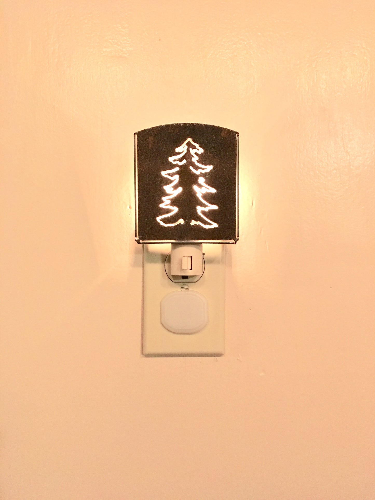 Custom Metal Night Light - Spruce Tree